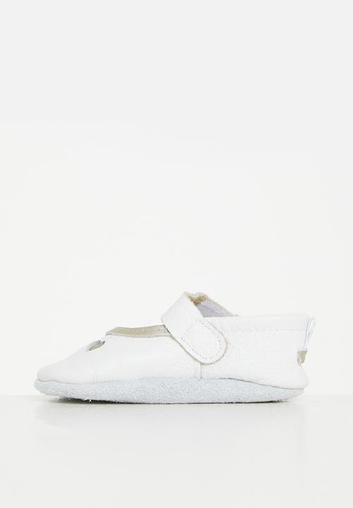 Pitta-Patta Shoes - Girls heart shoes - white/gold