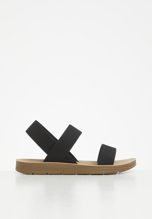 Flutterby - Girls flat sandal - black