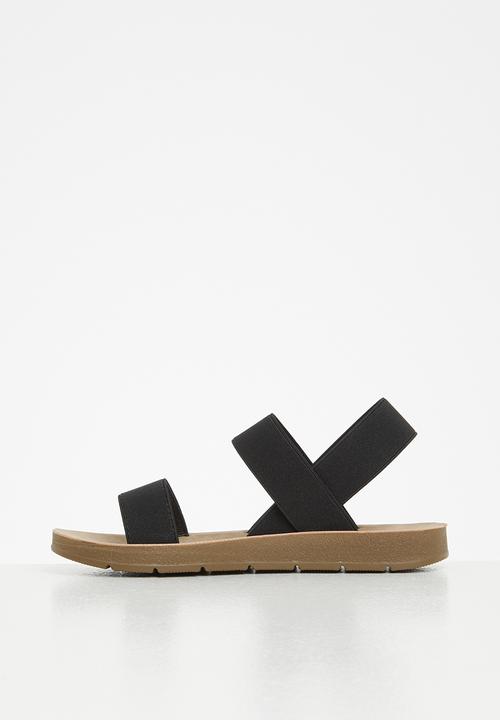 Flutterby - Girls flat sandal - black