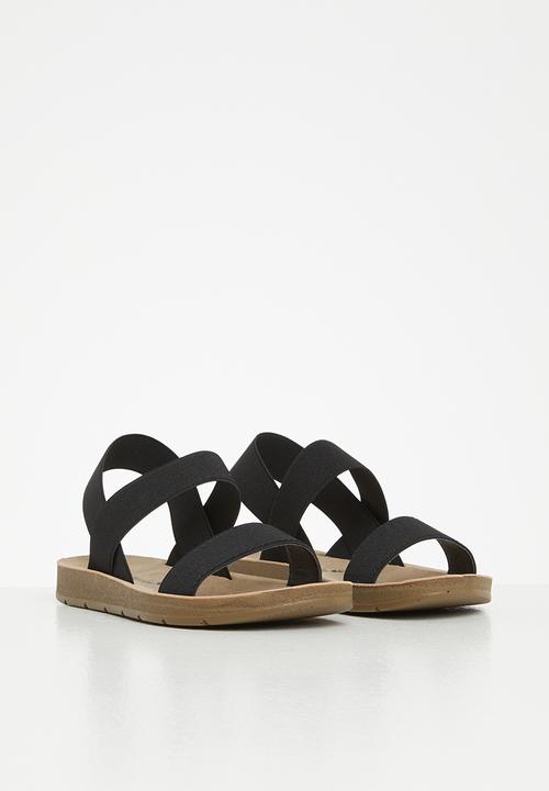 Flutterby - Girls flat sandal - black