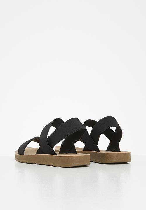 Flutterby - Girls flat sandal - black