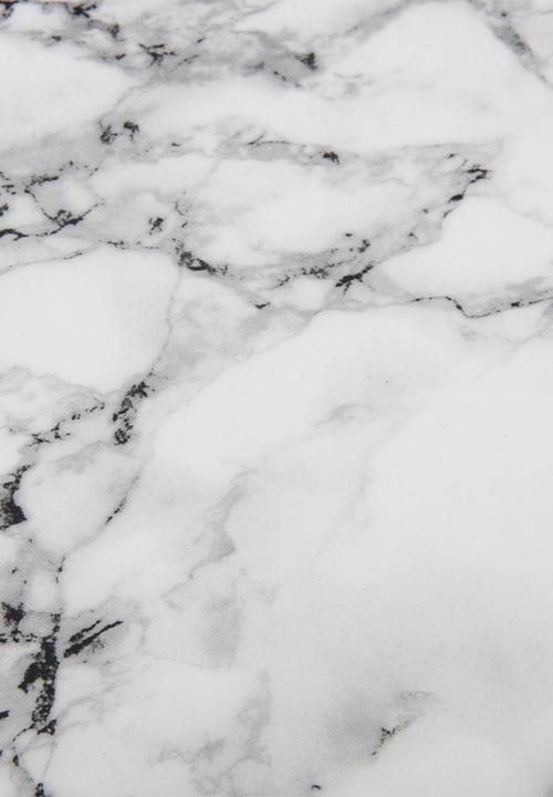 Present Time - Marble look tray - white