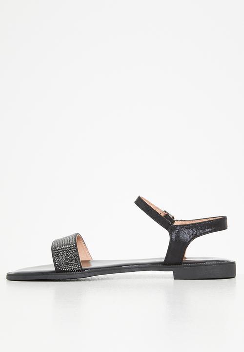 Miss Black - Murano14 ankle tie sandal - black