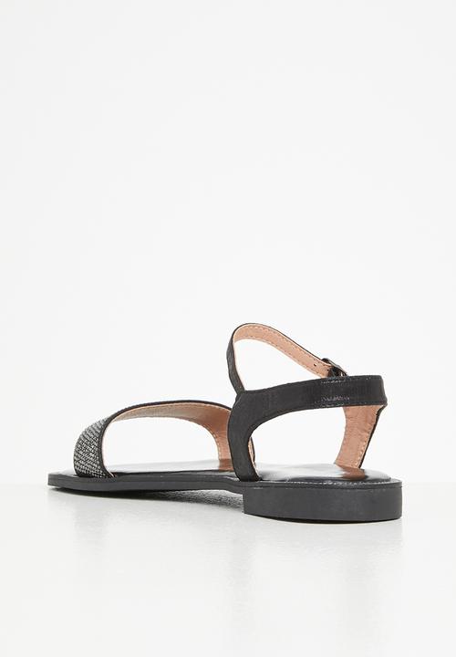 Miss Black - Murano14 ankle tie sandal - black