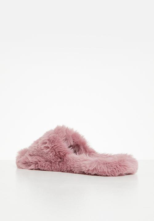 dailyfriday - Open toe soft touch slipper - pink