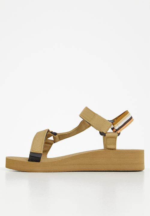 Tom Tom - Rainbow chunky flatform sandal - taupe multi