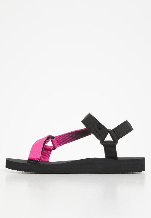 Tom Tom - Dream fade velcro strap sandal - pink & black