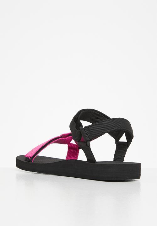 Tom Tom - Dream fade velcro strap sandal - pink & black