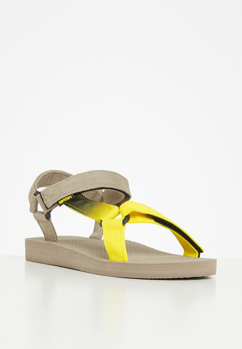 Tom Tom - Dream fade velcro strap sandal - yellow & taupe