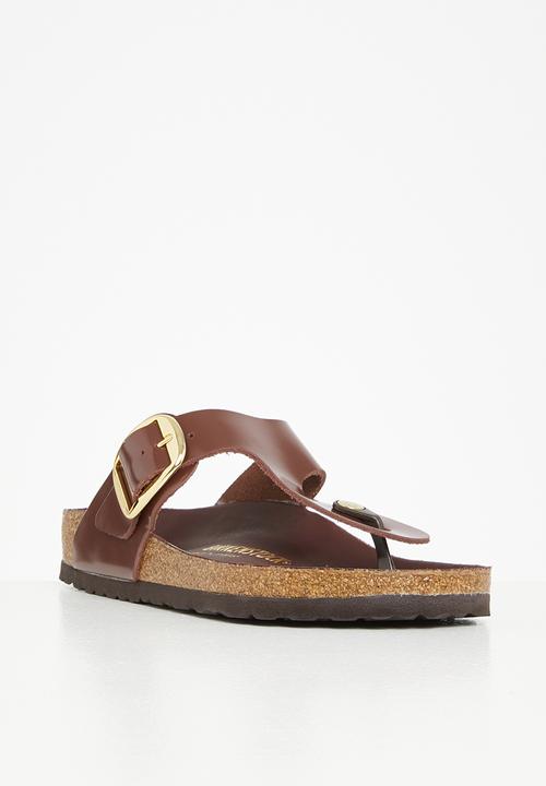 Birkenstock - Gizeh bb high shine natural leather regular - chocolate