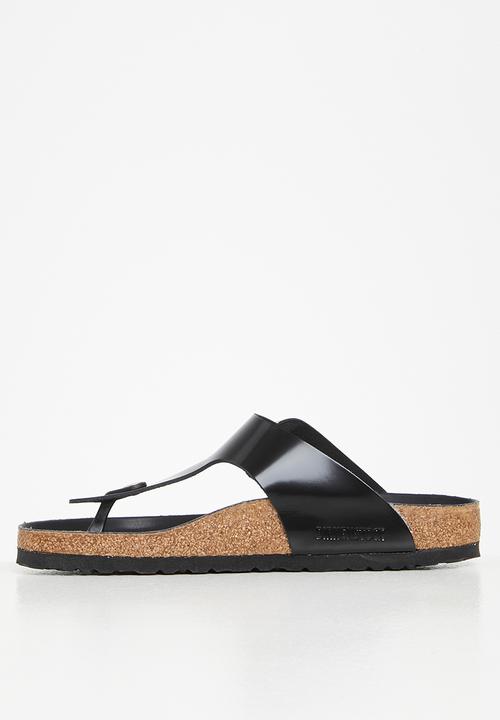 Birkenstock - Gizeh bb high shine natural leather regular - black