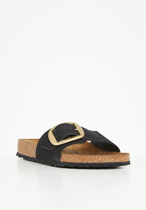 Birkenstock - Madrid big buckle nubuck regular - black