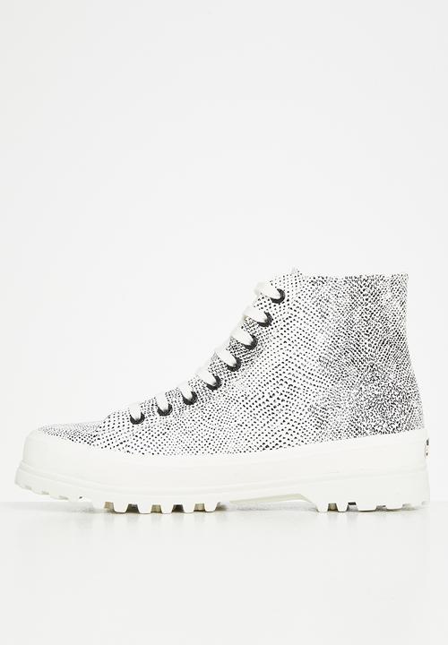SUPERGA - S2121xw - a03 white avorio black snake