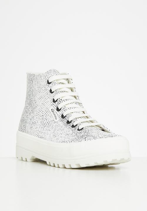 SUPERGA - S2121xw - a03 white avorio black snake