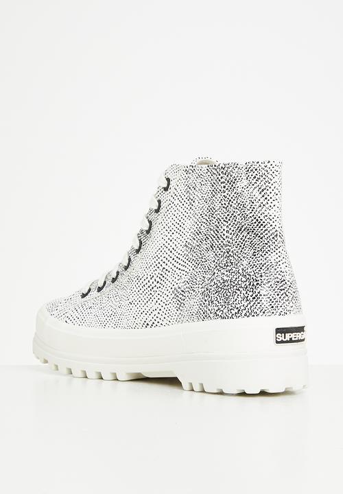 SUPERGA - S2121xw - a03 white avorio black snake