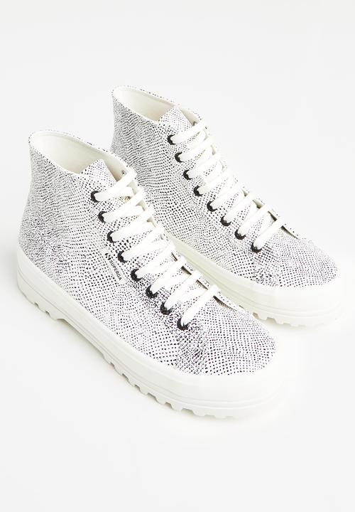 SUPERGA - S2121xw - a03 white avorio black snake
