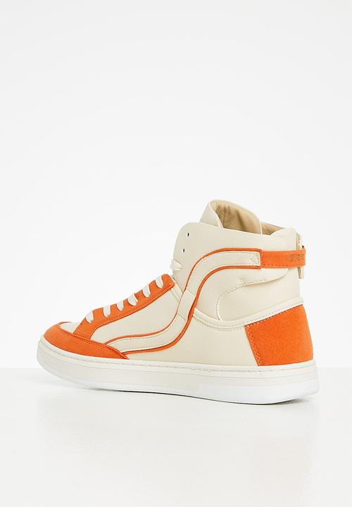 Superdry. - Vegan basket ov high trainer - oatmeal/spiced orange
