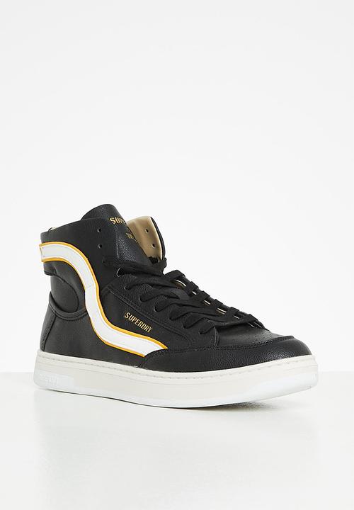 Superdry. - Vegan basket ov high trainer - black/white