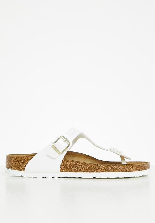 Birkenstock - Gizeh birko-flor patent regular - white