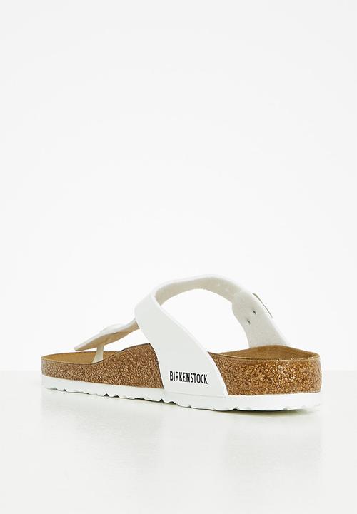 Birkenstock - Gizeh birko-flor patent regular - white