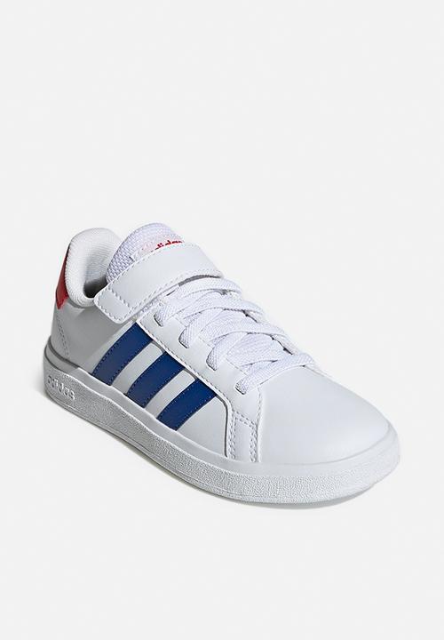 adidas Performance - Grand court 2.0 el k - ftwr white, team royal blue & vivid red