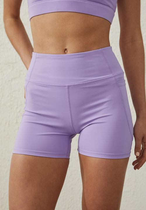 Cotton On - Smoothing pocket shortie short - purple pansy