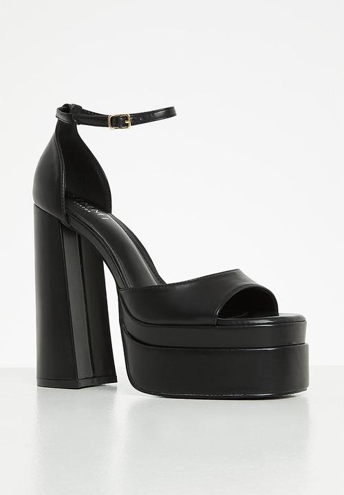 SIMMI London - Robin - 4 platform block heel - black