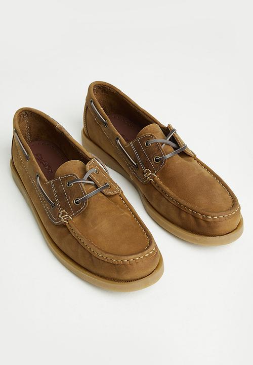 Grasshoppers - Josh leather slip-on - dark brown