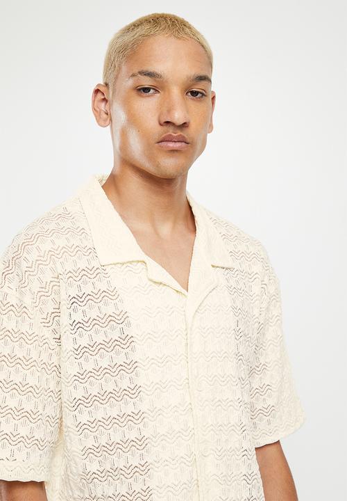 Jonathan D - Men's woven shirt - cream