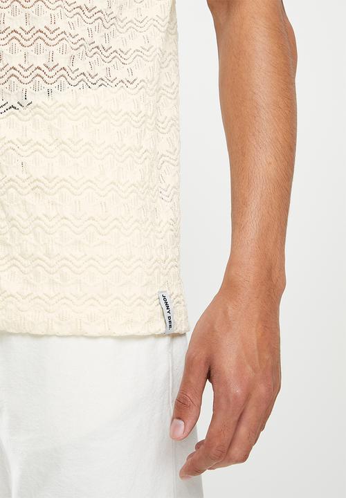 Jonathan D - Men's woven shirt - cream