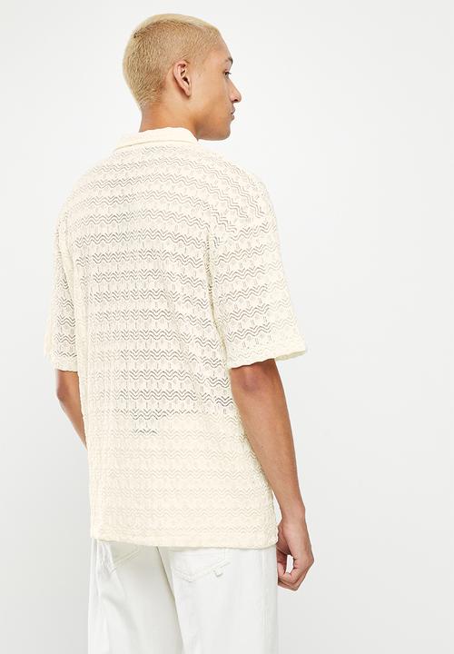 Jonathan D - Men's woven shirt - cream