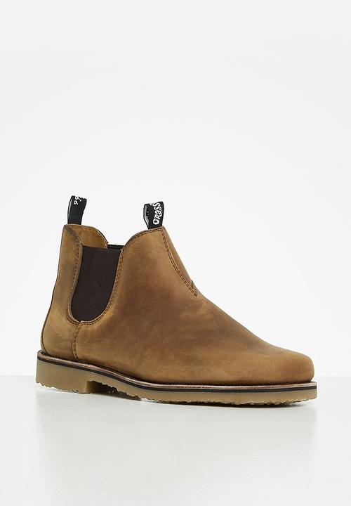 Grasshoppers - Logan leather chelsea boot - dark brown