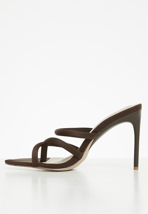 SIMMI London - Joella-3 toe loop stiletto mule - brown