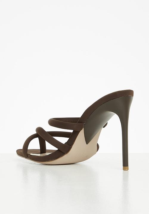 SIMMI London - Joella-3 toe loop stiletto mule - brown