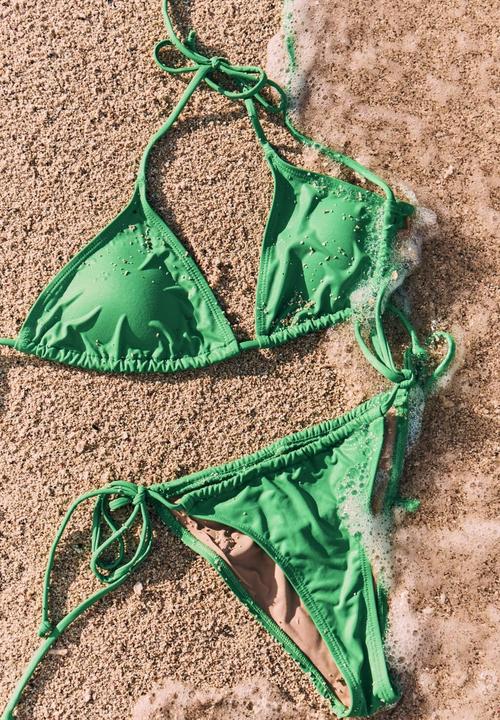 Cotton On - Tie side cheeky bikini bottom - tree frog green