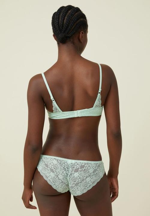 Cotton On - Ultimate comfort lace bikini brief - cameo green