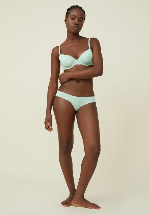 Cotton On - Ultimate comfort lace bikini brief - cameo green