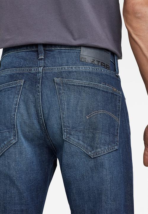 G-STAR - 3301 slim - worn in ocean reef restored