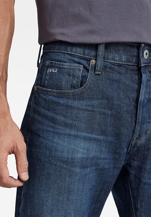G-STAR - 3301 slim - worn in ocean reef restored