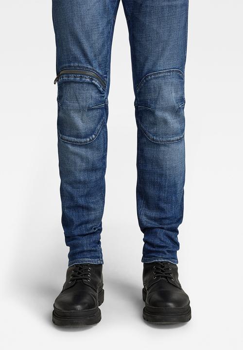 G-STAR - 5620 3d zip knee skinny - faded water