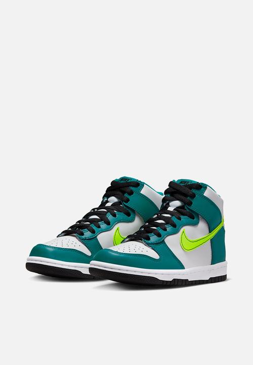 Nike - Nike dunk high - white/volt-bright spruce-black