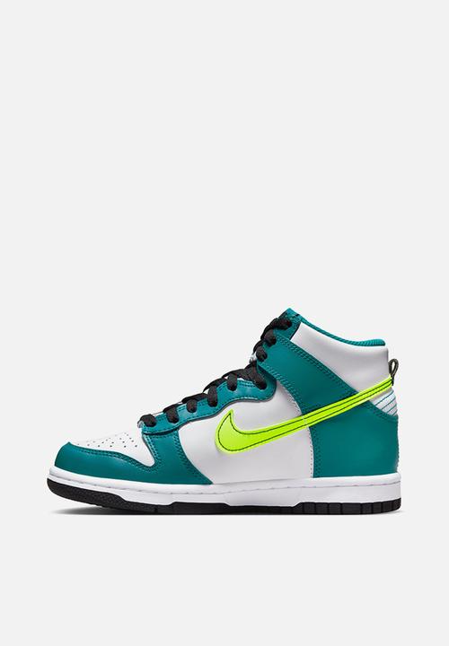 Nike - Nike dunk high - white/volt-bright spruce-black