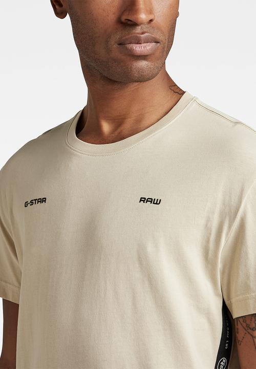 G-STAR - Logo tape r t - brown rice