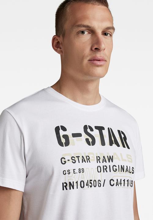 G-STAR - Stencil originals r t - white