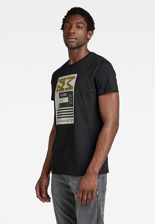 G-STAR - Flock gr r t - dark black
