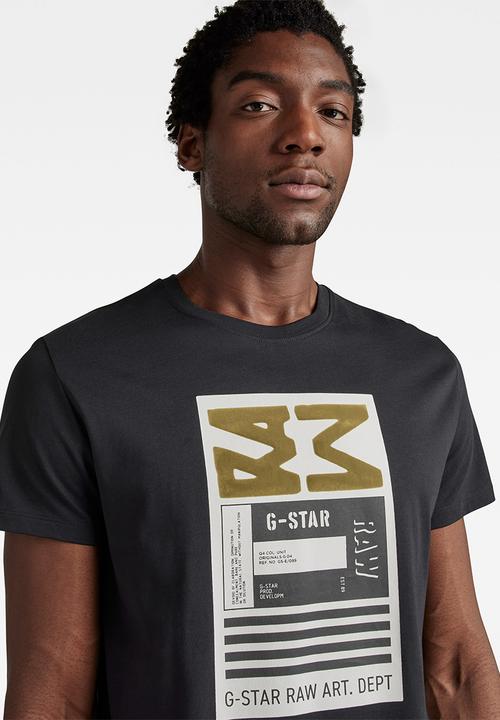 G-STAR - Flock gr r t - dark black