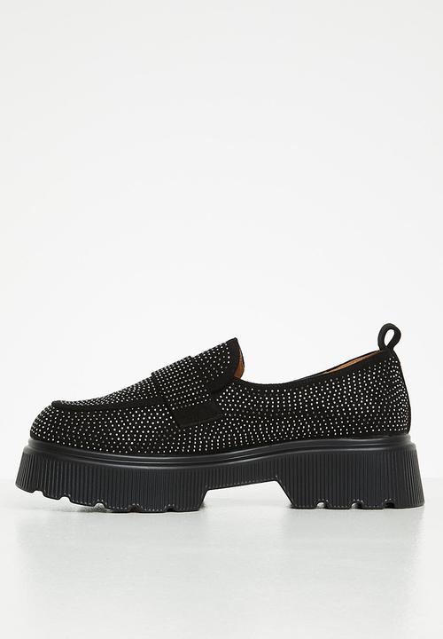 Plum - Heidi chunky loafer - black