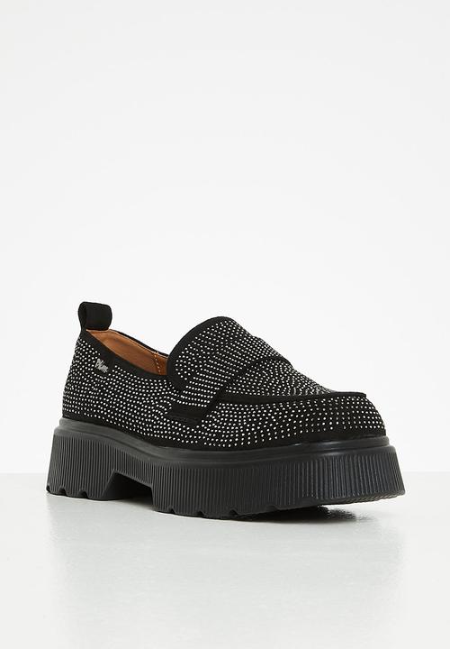 Plum - Heidi chunky loafer - black
