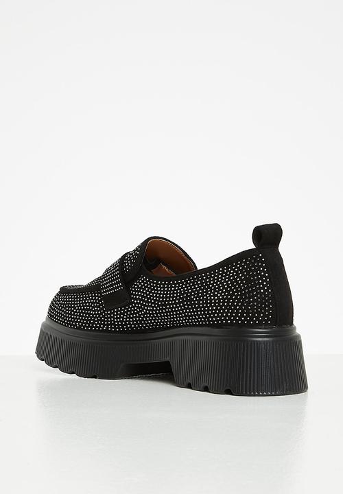 Plum - Heidi chunky loafer - black