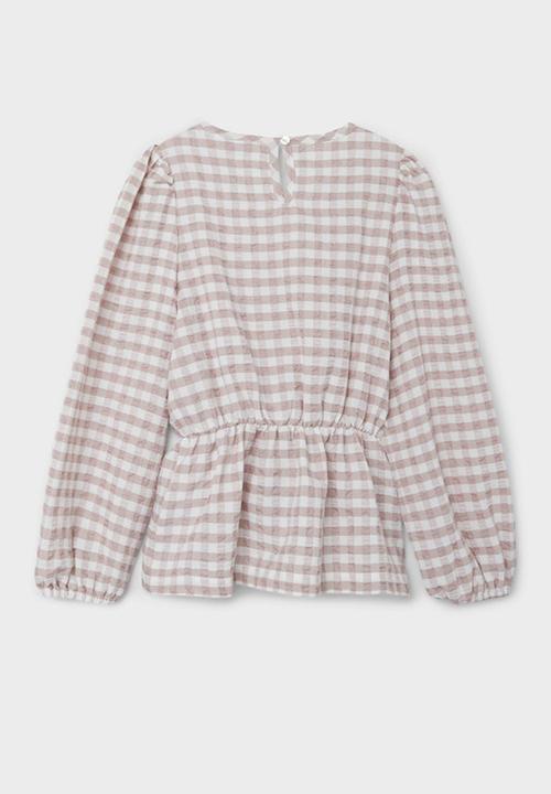 Name It - Girls puff sleeve blouse - beige